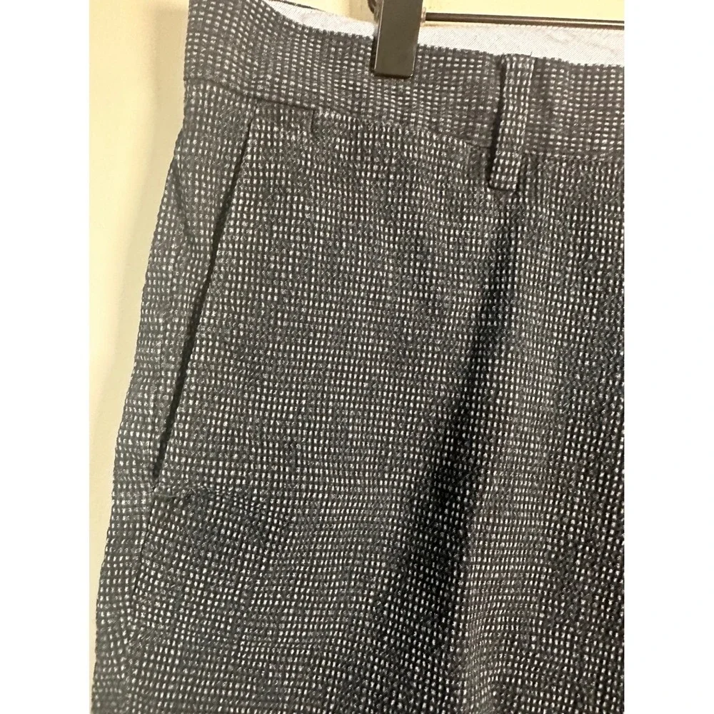 Polo Ralph Lauren Mens Navy Blue Micro Check Stretch Straight Fit Shorts Size 36